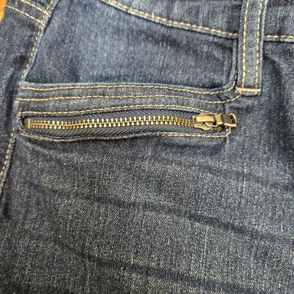 New Directions Dark Wash Skinny Jeans Zipper Detail Womens Sz 10R - Picture 6 of 9